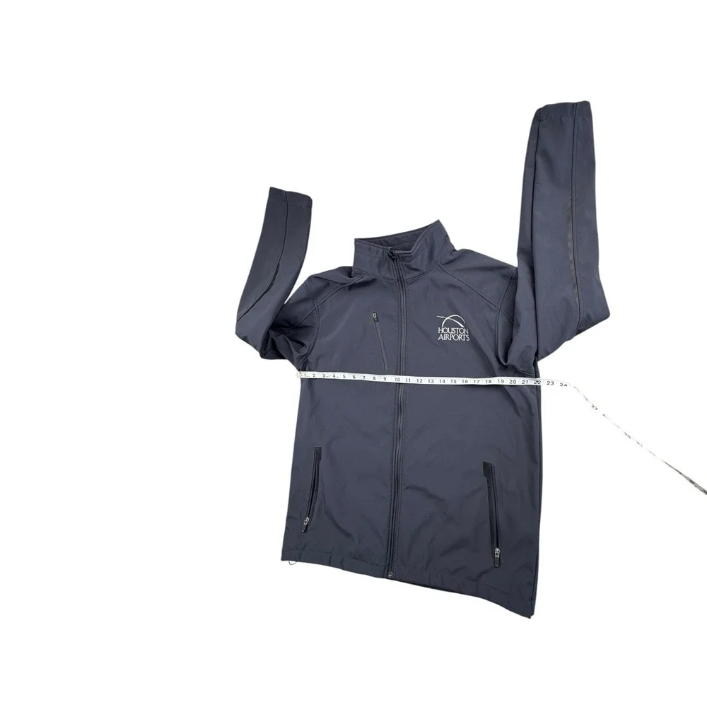 Port Authority Houston Airports Soft Shell‎ Jacket Gray Mens Large